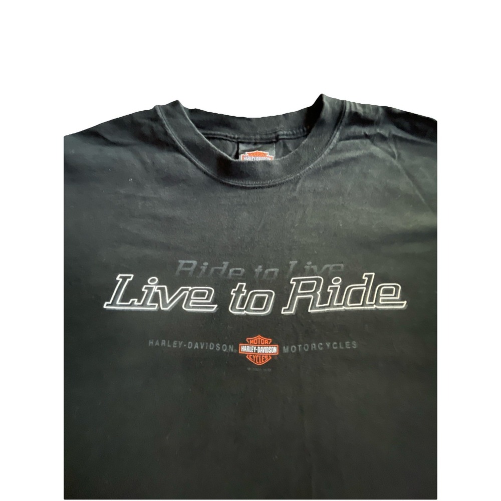 Vintage 2001 Harley Davidson "Luve To Ride" Sioux‎ Falls SD 2-sided T-Shirt XL - Picture 2 of 8
